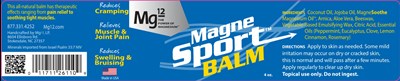 Mg12 Magnesport Balm (4oz Sport Balm Label 1)